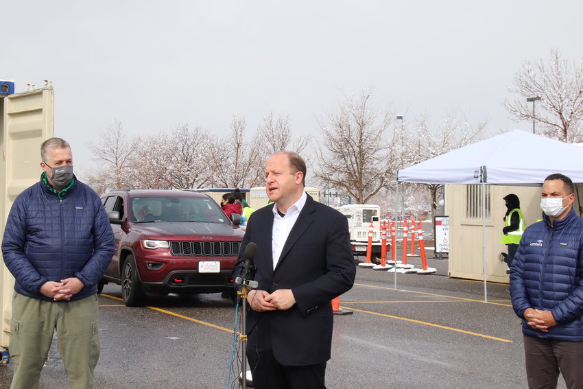 Gov. Jared Polis visited a new mass vaccination site at the Dick’s Sporting Goods Park in Commerce City that opened March 22. Initially, the new site’s goal is to administer 2,000 doses of the COVID-19 vaccine per day, and eventually increase that to 6,000 per day. It is open four days a week for the first week, and it will be open more days in subsequent weeks. “We really looked for sites that are easily accessible, centrally located and of course, can accommodate,” Polis said on his visit. Dick’s Sporting Goods Park site is one of several mass vaccination sites throughout the state.